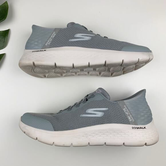 Skechers Hands Free Slip Ins Go Walk Flex Grand Entry Sneakers Grey Men's 10 - Picture 8 of 12